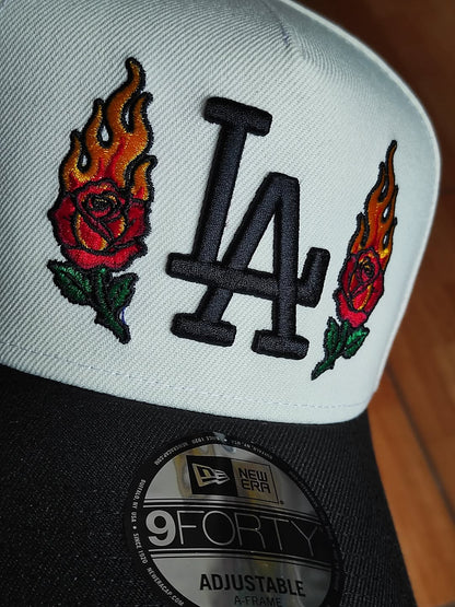 New Era Los Angeles Dodgers World Series Champions 2025 Fire Rose Black Prime Edition 9Forty A Frame Snapback