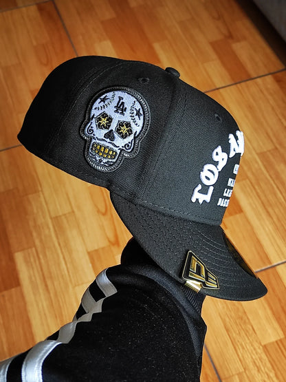 New Era Los Angeles Dodgers SKULL 💀 Chrome Black edition 59fifty fitted