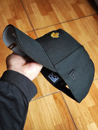 New Era Toronto Blue Jays 40th Season Black Gold 9Forty A Frame Snapback Hat