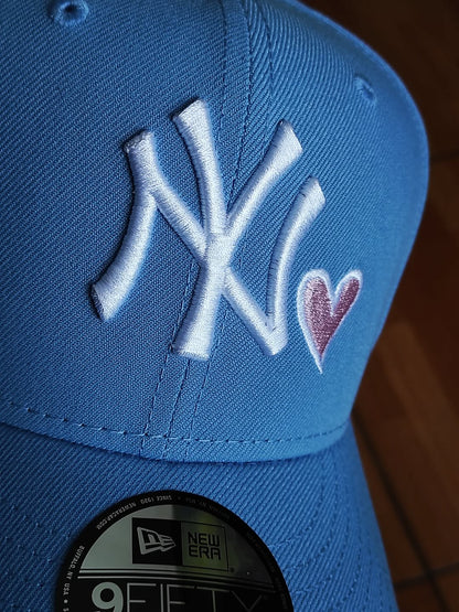 New Era New York Yankees hesrt sky/pink 9fifty snapback
