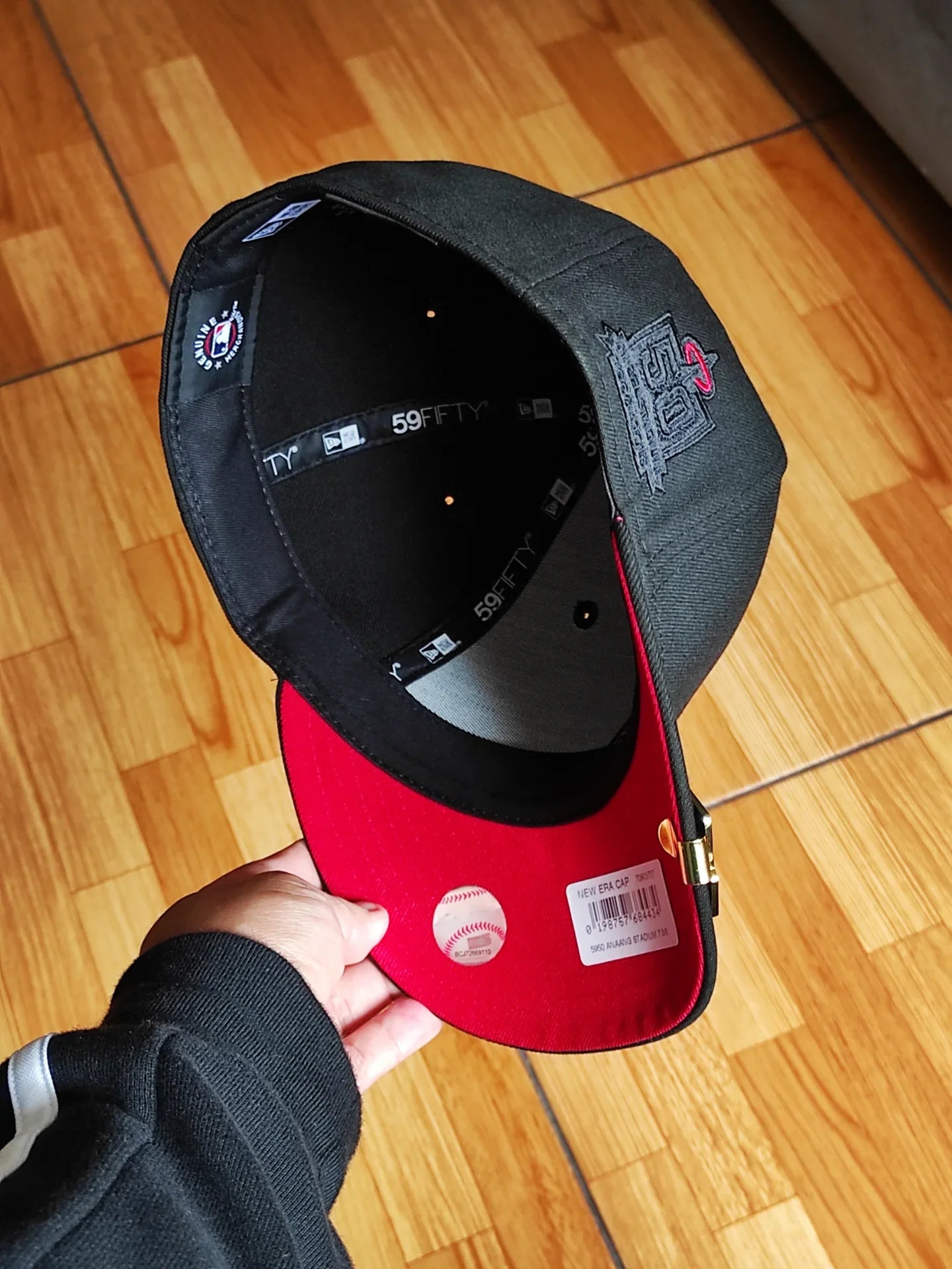 New Era Anaheim Angels 50th Anniversary Blackout Red Edition 59Fifty Fitted Hat