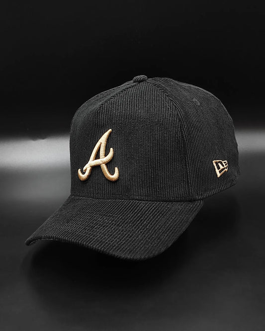 New Era Atlanta braves"Corduroy Black" 9 Forty A-FRAME snapback