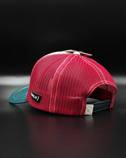 CAPSLAB peanuts Snoopy white red green trucker snapback hat