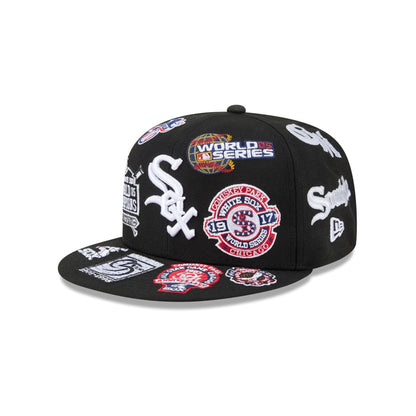 Black Chicago White Sox All Over Logo Gray Bottom 59FIFTY New Era Fitted