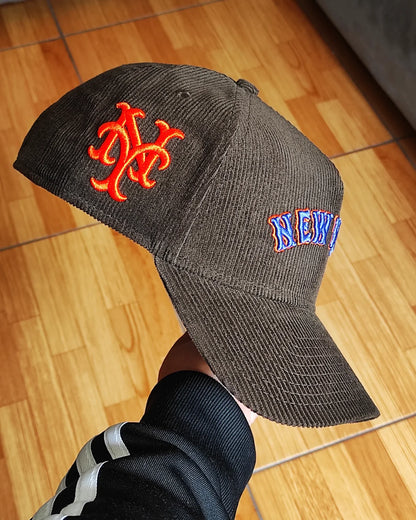 New Era New York Mets corduroy Brown 9 FORTY A-FRAME