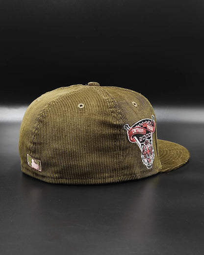New Era 59fifty martini corduroy detroit tigers 2000 inaugural patch hat - olive