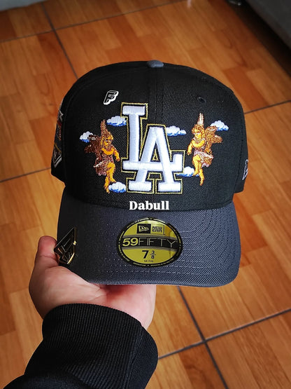 LOS ANGELES DODGERS MLB BLACK GRAPHITE TWO TONE PINK UV / NEW ERA 59FIFTY CAP