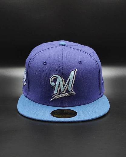 New Era 59fifty Milwaukee Brewers 50th anniversary - purple indigo
