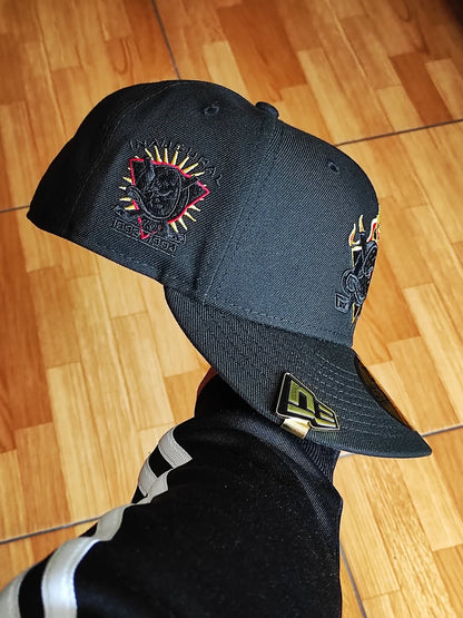 New Era Anaheim Ducks Inaugural Season Black Out Fire Edition 59Fifty Fitted Hat
