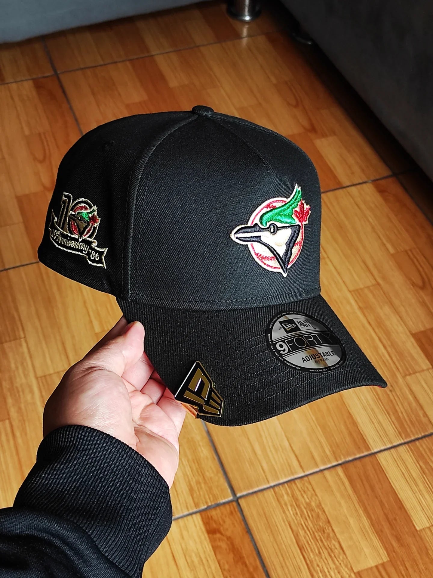 Toronto Blue Jays Curved 10th Season Side Patch New Era 9Forty A-Frame Snapback