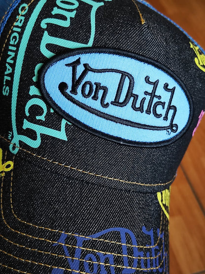 Gorra Con Dutch denim multilogo Trucker
