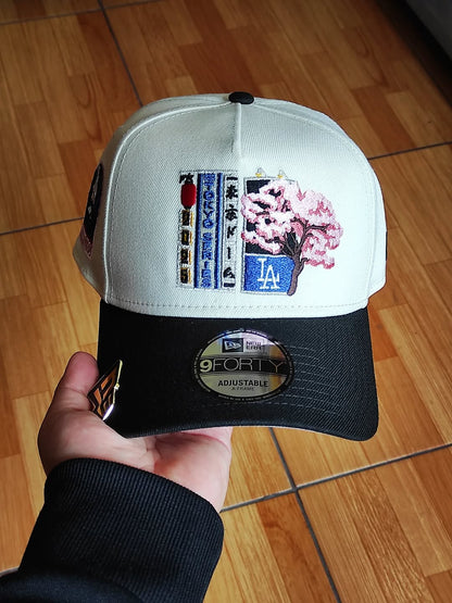 New Era Los Angeles Dodgers Tokyo Series 2025 Chrome Two Tone Edition 9Forty A Frame Snapback Hat