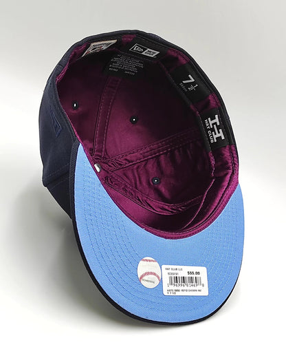 New Era 59fifty silk icys chicago white sox 2005 world series patch hat - navy