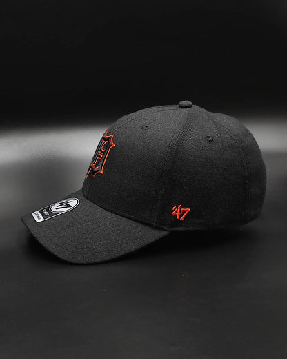 47Brand Detroit Tigers Black and Orange Classic Strapback Cap