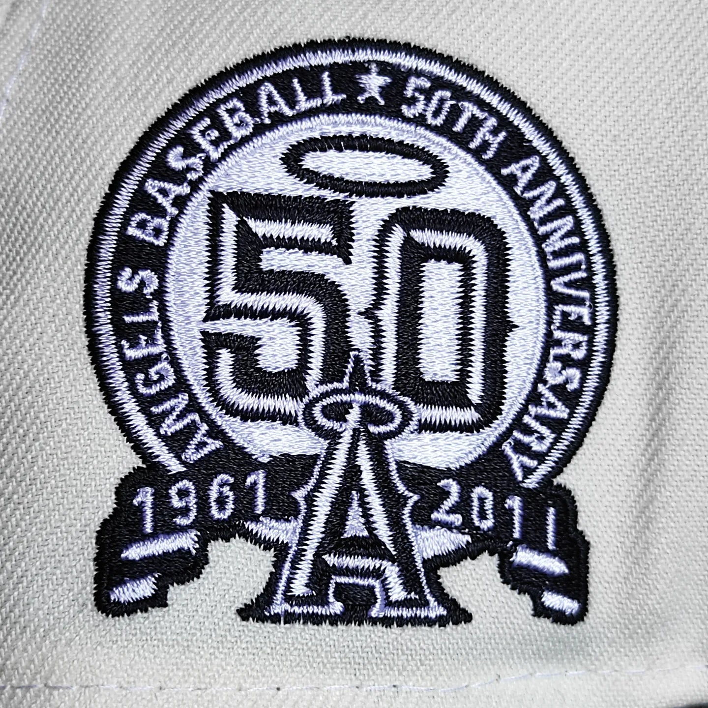 New Era Anaheim Angels Upside Down Chrome Black 2 Tone 50th Anniversary 9Forty A-Frame Snapback