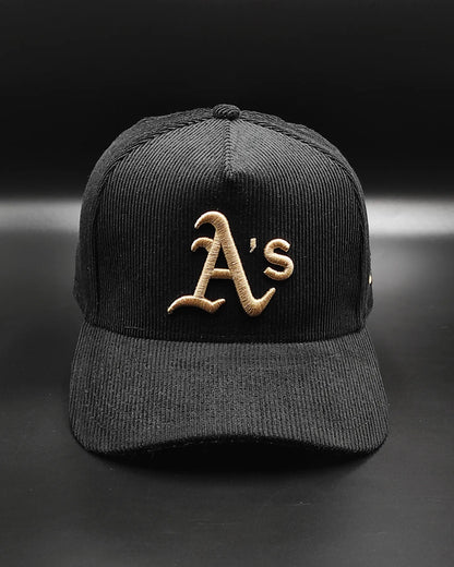 New Era Okland Athletics"Corduroy Black" 9 Forty A-FRAME snapback