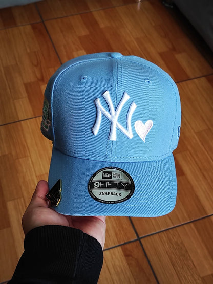 New Era New York Yankees hesrt sky/pink 9fifty snapback