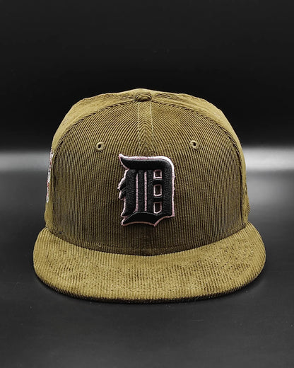 New Era 59fifty martini corduroy detroit tigers 2000 inaugural patch hat - olive