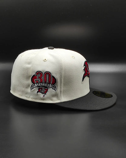 New Era Tampa Bay Buccaneers 30th Anniversary Cream Dome Edition 59Fifty Fitted Hat