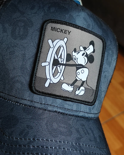 Capslab Disney Mickey Mouse Black Grey Trucker Snapback Hat