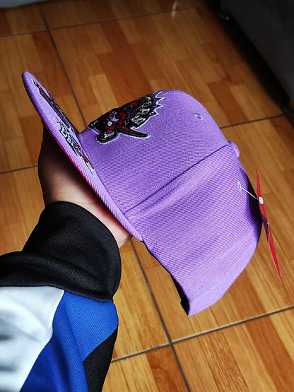 Toronto Raptors Mitchell & Ness NBA FRONT LOADED Snapback Hat- Purple