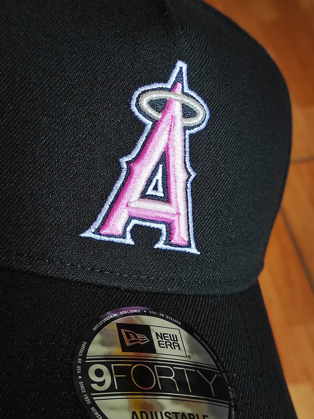 New Era Anaheim Angels 50th Anniversary Pink Edition 9Forty A Frame Snapback Hat