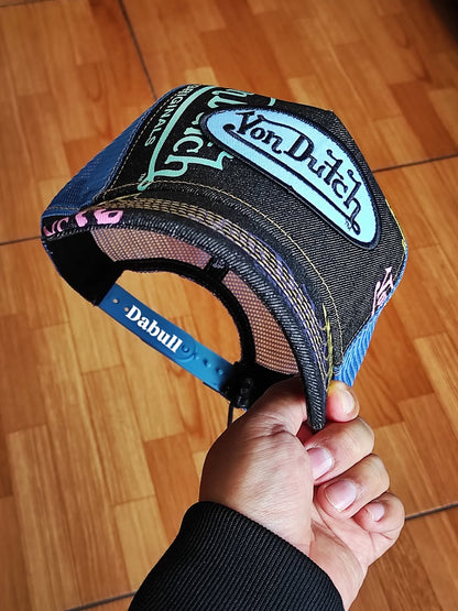 Gorra Con Dutch denim multilogo Trucker