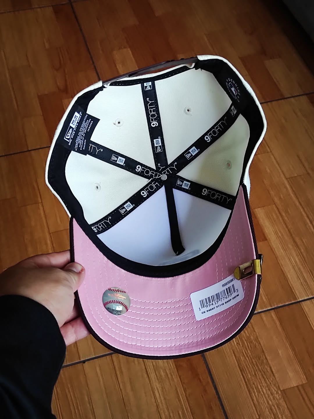 San diego padres'Pink Satin Hearts Walnut' 9FORTY A-Frame Snapback