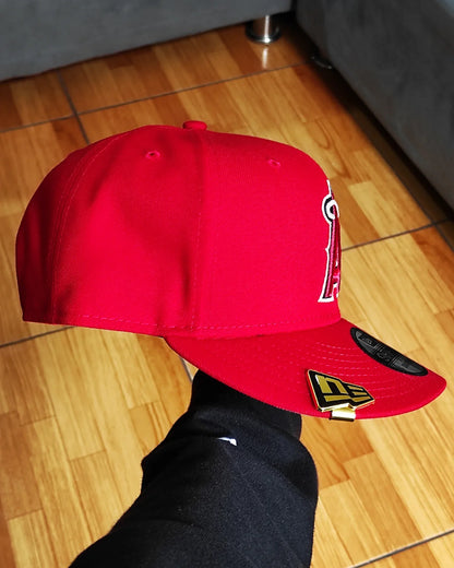 Los Angeles Angels Gray Bottom City Art Side Patch New Era 9Fifty Snapback - Red