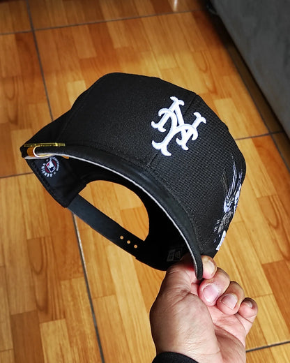 New York Mets Gray Bottom City Art Side Patch New Era 9Fifty Snapback - Black