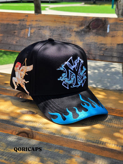 Gorra Qori Caps coleccion Cloud☁️ & Yankees🔥 a-frame Snapback