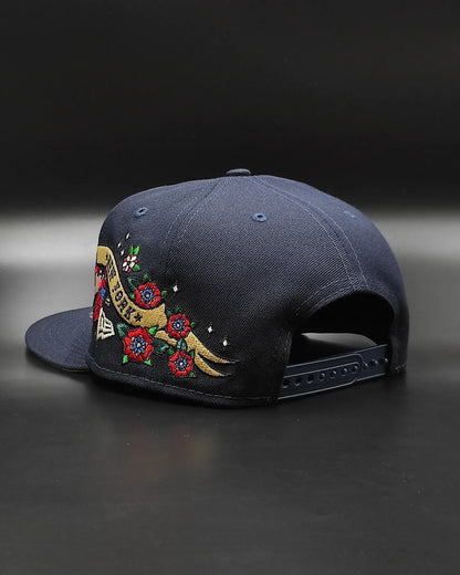 New York Yankees Gray Bottom City Art Side Patch New Era 9Fifty Snapback - Navy Blue