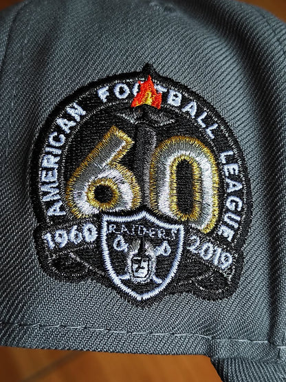 New era las Vegas Raiders 60th aniversario gray 59fifty